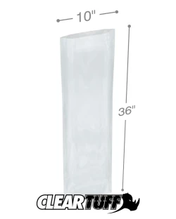 10" x 36" 3 Mil Flat Poly Bags