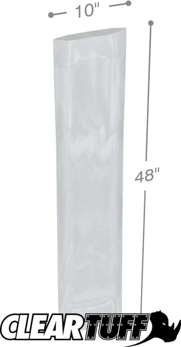 10 x 48 3 mil Poly Bags Clear 10 x 48 3 mil Poly Bags