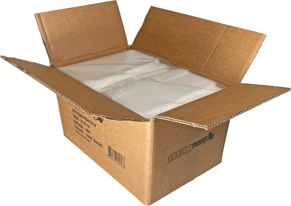 4 Mil 10 x 14 Poly Bags Case