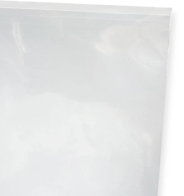 10x18 4 Mil Flat Poly Bags Offset Lip Offset Lip of 4 Mil 10 x 18 Poly Bags
