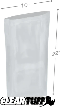 10" x 22" 2 Mil Flat Poly Bags