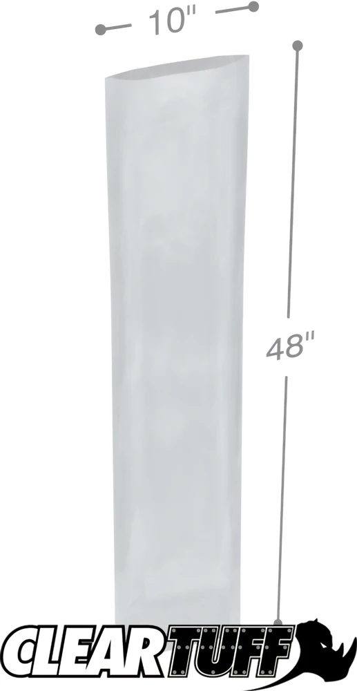10 x 48 2 mil Poly Bags Clear 10 x 48 2 mil Poly Bags