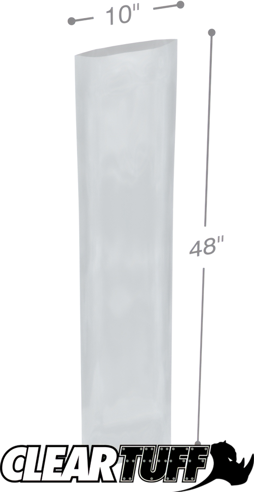 10 x 48 2 mil Poly Bags Clear 10 x 48 2 mil Poly Bags