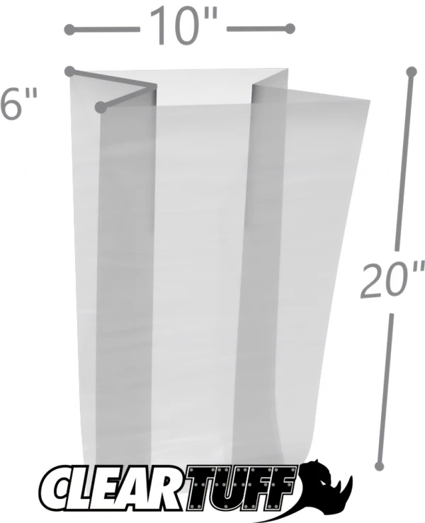 10 x 6 x 20 Gusseted Poly Bags 3 Mil 10 x 6 x 20 Gusseted Poly Bags 3 Mil