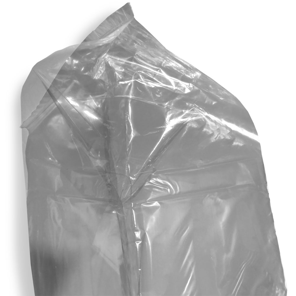 Close up of 10 x 8 x 24 1 mil Food Utility Bags Side Gusset