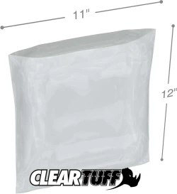 11" x 12" 6 Mil Flat Poly Bags
