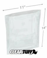 Clear 11 x 14 1.5 mil Poly Bags