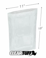 Clear 11 x 18 4 mil Poly Bags