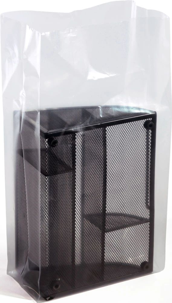 12x10x24 2 Mil Gusseted Poly Bags 12 x 10 x 24 .002 Plastic Gusseted Bags