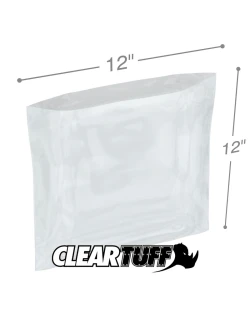 12" x 12" 1.5 Mil Flat Poly Bags