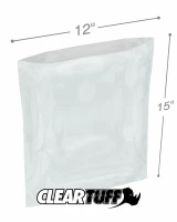 Clear 12 x 15 1.5 mil Poly Bags