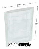 Clear 12 x 16 1.5 mil Poly Bags