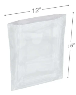 12" x 16" 6 Mil Flat Poly Bags