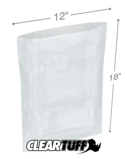 12" x 18" 1 Mil Flat Poly Bags