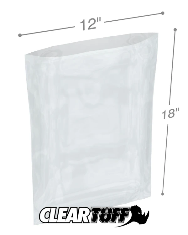 3 Mil 12 x 18 Poly Bags