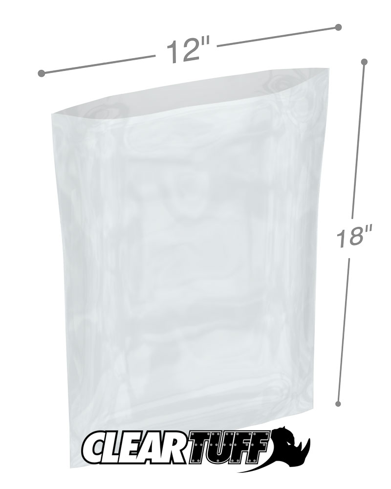 4 Mil 12 x 18 Poly Bags