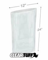 Clear 12 x 24 1.5 mil Poly Bags