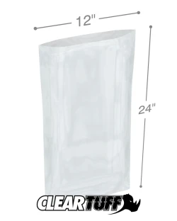 12" x 24" 1.5 Mil Flat Poly Bags