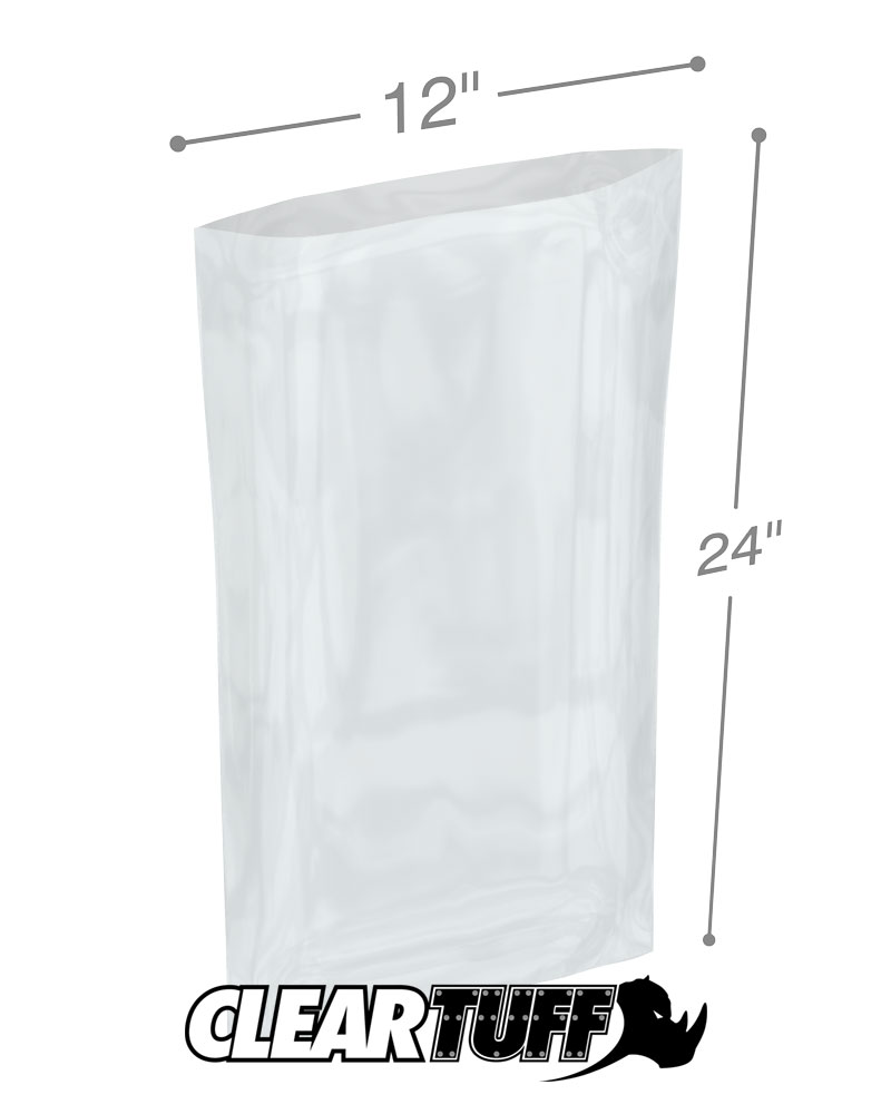 3 Mil 12x24 Poly Bags