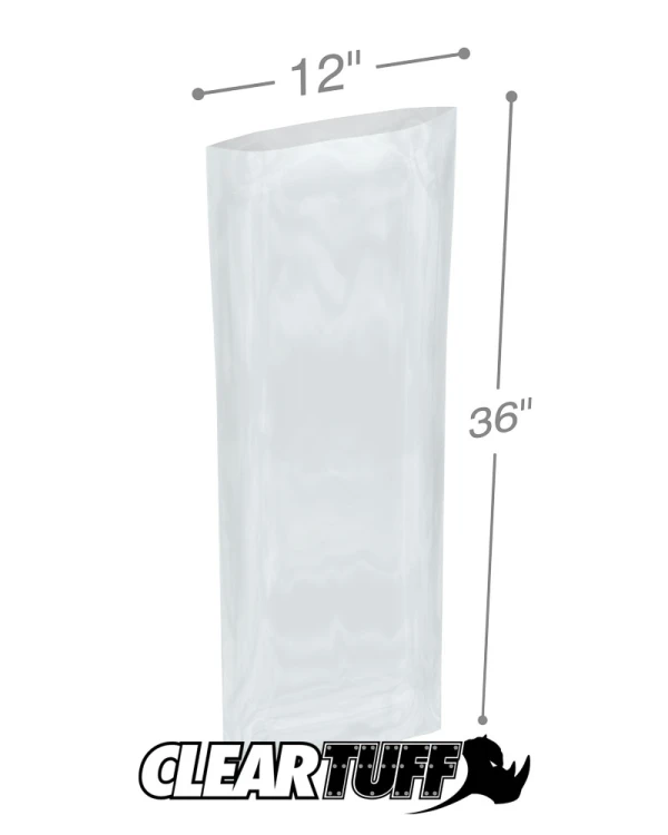 12x36 3 Mil Flat Poly Bags 3 Mil 12 x 36 Poly Bags