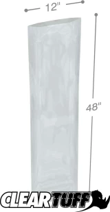 Clear 12 x 48 3 mil Poly Bags