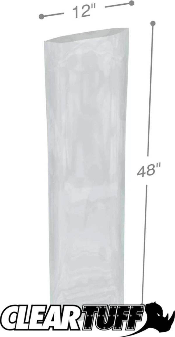 12 x 48 3 mil Poly Bags Clear 12 x 48 3 mil Poly Bags