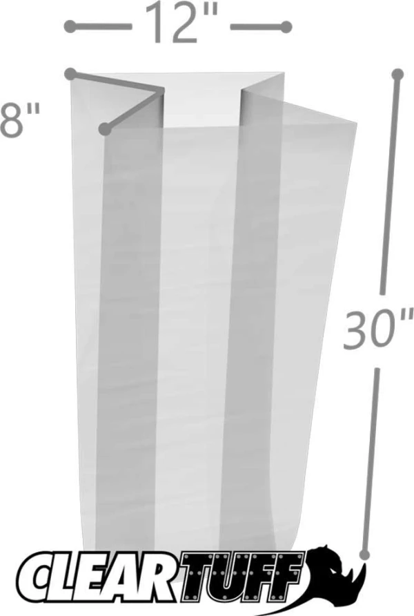12 x 8 x 30 Gusseted Poly Bags 1.5 Mil 12 x 8 x 30 Gusseted Poly Bags 1.5 Mil
