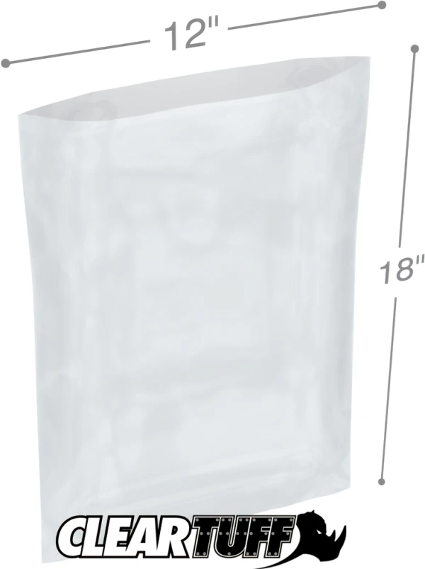 12 x 18 2 Mil Flat Poly Bags 2 Mil 12 x 18 Poly Bags