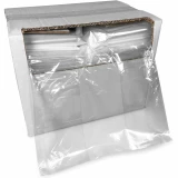 Dispenser Box of 12 x 8 x 30 1 mil Food Utility Bags with Bag Pulled out of Box