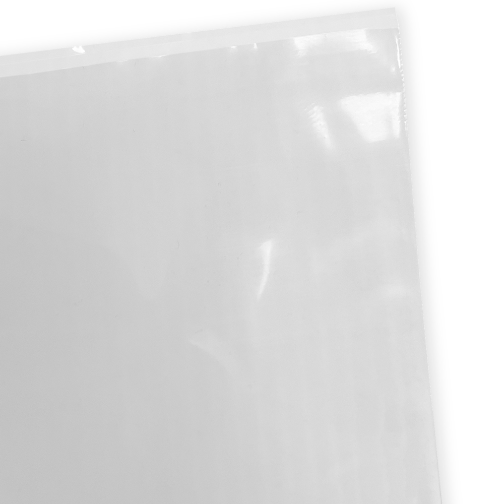 Close up of 13 x 18 2 Mil Flat Poly Bags Lip