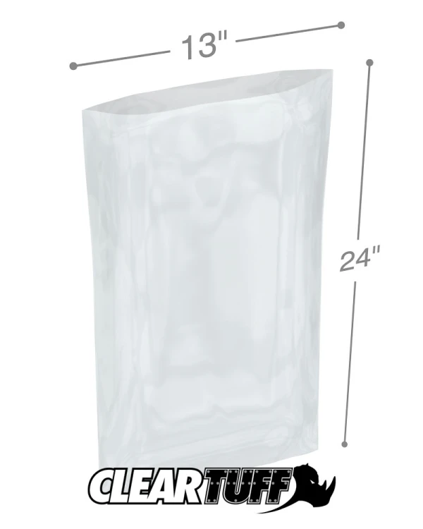 13 x 24 4 mil Poly Bags Clear 13 x 24 4 mil Poly Bags