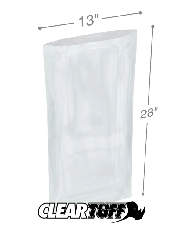 13 x 28 4 mil Poly Bags 13 x 28 4 mil Poly Bags