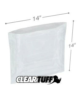 14" x 14" 1.5 Mil Flat Poly Bags