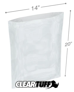 14" x 20" 1 Mil Flat Poly Bags