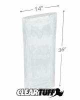 Clear 14 x 36 1.5 mil Poly Bags