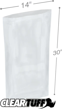 14" x 30" 2 Mil Flat Poly Bags