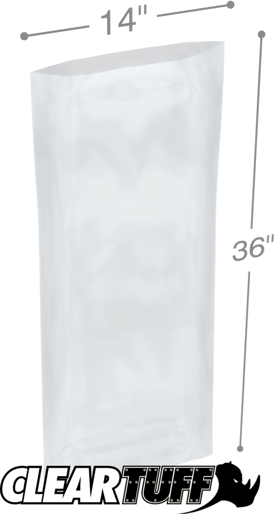 14 x 36 2 mil Poly Bags 14 x 36 2 mil Poly Bags