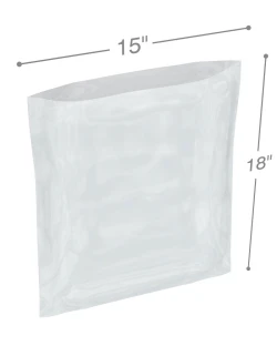 15" x 18" 4 Mil Flat Poly Bags
