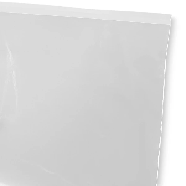 15 x 20 2 Mil Flat Poly Bag Lip Close up of 2 Mil 15 x 20 Poly Bag Lip