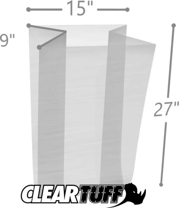 15 x 9 x 27 Gusseted Poly Bags 1.5 Mil 15 x 9 x 27 Gusseted Poly Bags 1.5 Mil