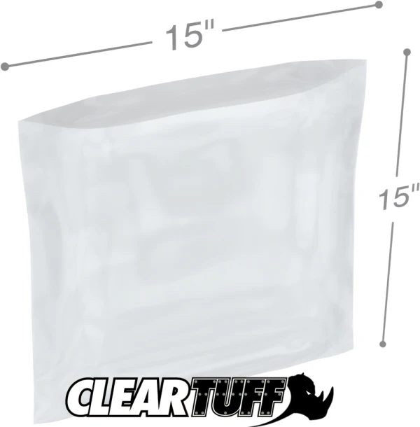 15 x 15 2 mil Poly Bags