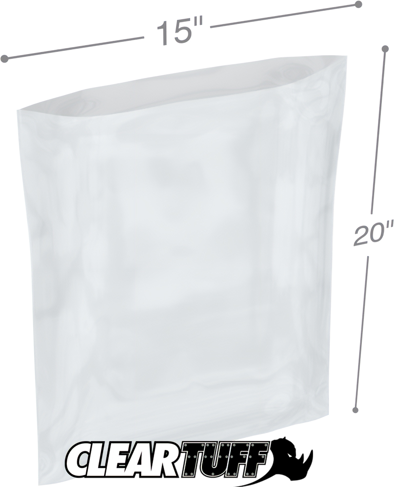 15 x 20 2 mil Poly Bags