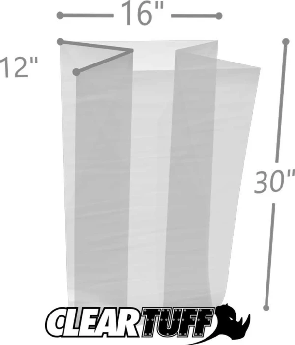 16 x 12 x 30 Gusseted Poly Bags 3 Mil 16 x 12 x 30 Gusseted Poly Bags 3 Mil