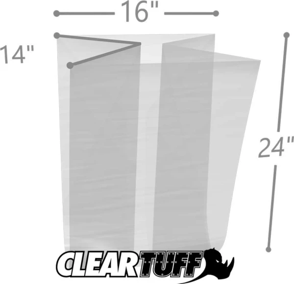 16 x 14 x 24 Gusseted Poly Bags 2 Mil 16 x 14 x 24 Gusseted Poly Bags 2 Mil