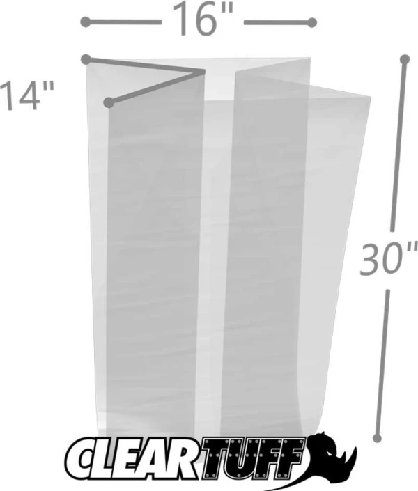 16 x 14 x 30 Gusseted Poly Bags 3 Mil 16 x 14 x 30 Gusseted Poly Bags 3 Mil
