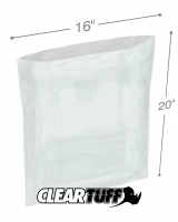 Clear 16 x 20 1.25 mil Poly Bags