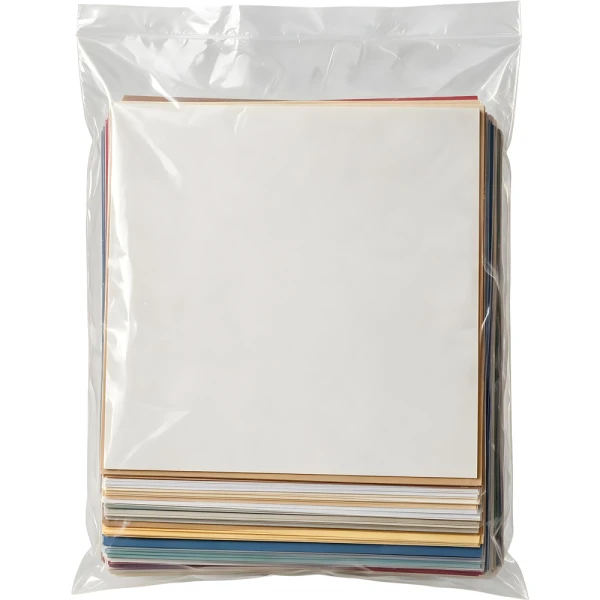 16 x 20 2 Mil Flat Poly Bags 2 Mil 16 x 20 Poly Bags with Scrapbook Paper Bundle