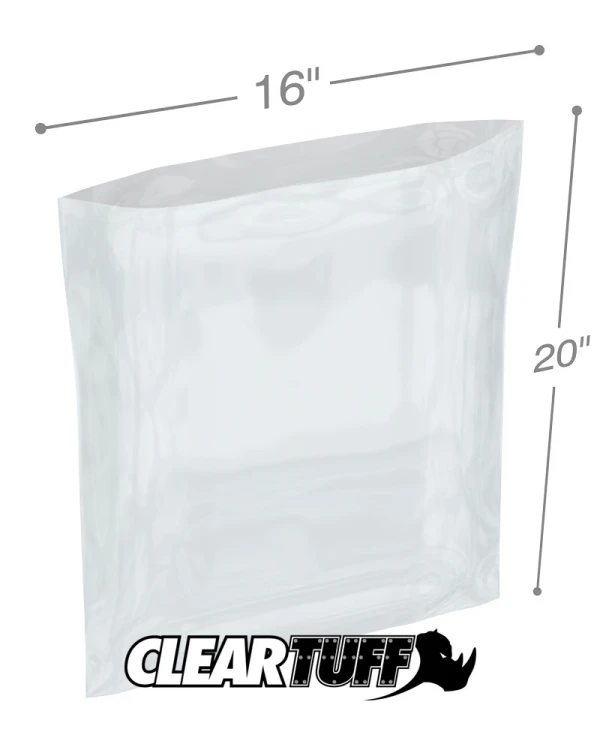 16 x 20 8 Mil Flat Poly Bags 16 x 20 8 Mil Flat Poly Bags