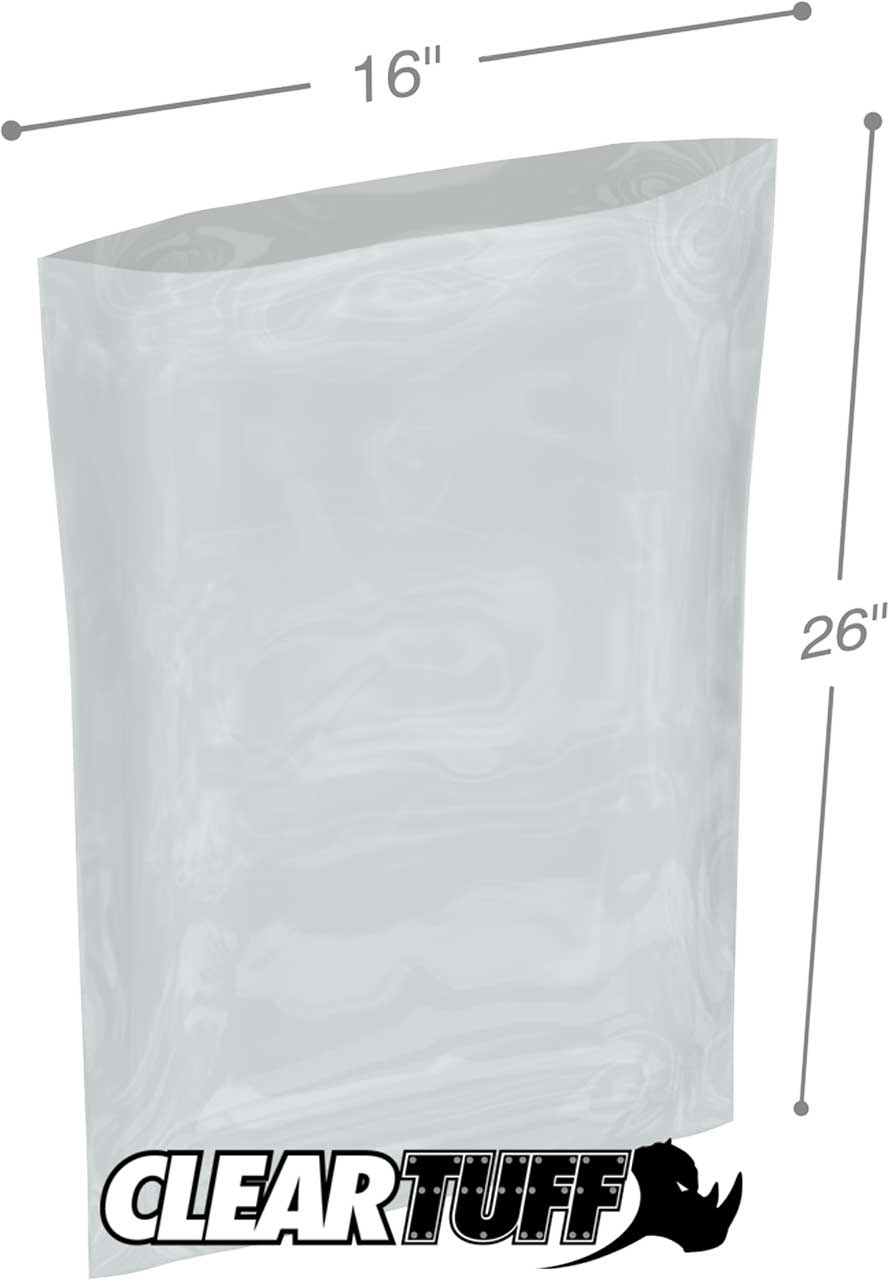 16 x 26 3 mil Poly Bags