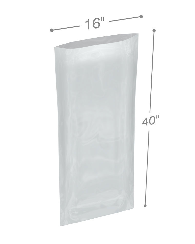 Clear 16 x 40 1.5 mil Poly Bags
